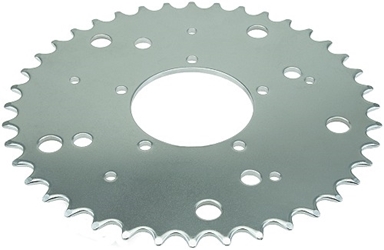 40 Tooth 2-1/8" Bore 5-Hole Sprocket for 1/2" x 1/8" and 1/2" x 3/32" Bicycle Chain 