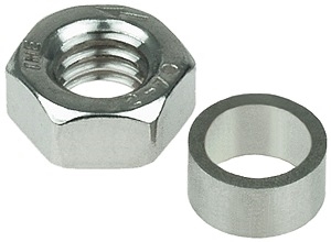 Nut and Spacer for 6mm Left Hand Thread Motor Shafts 