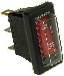 Power Switch with Indicator Light and Waterproof Cover for 36 Volt Electric Scooters, Bikes, and Go Karts 