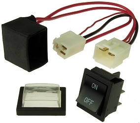 Power Switch with Harness and Switch Cover for Razor Electric Scooters and Bikes 