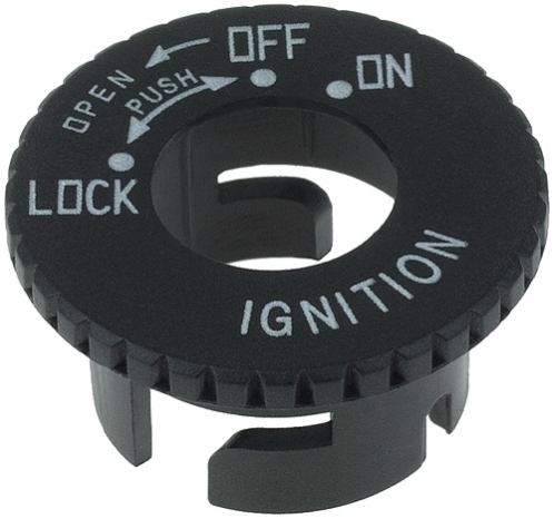 Black Plastic Key Switch Cover Bezel 
