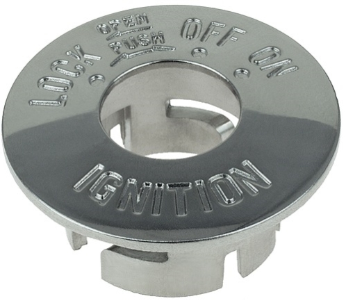 Chrome-Plated Aluminum Key Switch Cover Bezel 