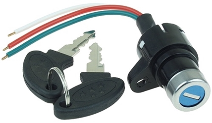 3 Wire 3 Position Key Switch with 2 Keys SWT-335 