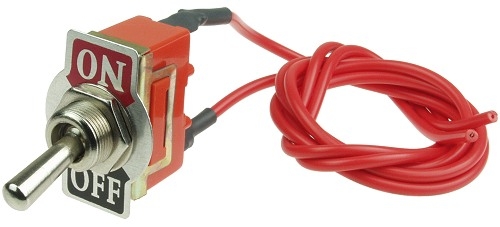 On-Off Toggle Power Switch with 18" Wires 
