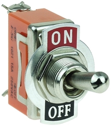 On-Off Toggle Switch, SPST 2-Terminal 