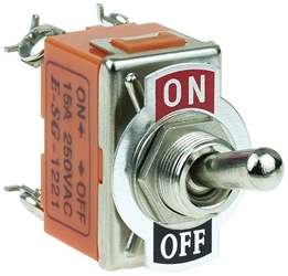 On-Off Toggle Power Switch, DPST 4-Terminal 