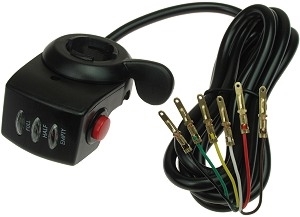 Thumb Throttle with 48 Volt LED Meter and On/Off Switch 