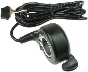 6-Wire Conversion Thumb Throttle with No Indicator Lights for eZip, IZIP, Currie, Schwinn, Mongoose, and GT Electric Scooters 