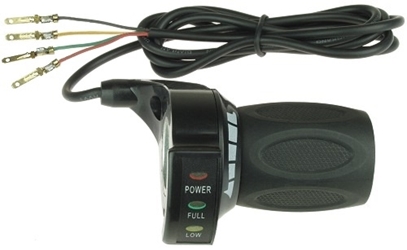 Half Length Twist Throttle with 48 Volt Power Meter 