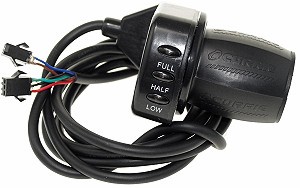 Half Length Twist Throttle with 24 Volt Power Meter, 2 Connectors  