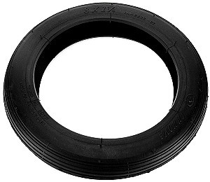 8x1-1/4 Black Ribbed Street Tread Tire 