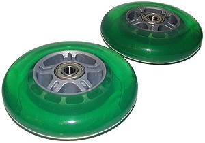 Green Kick Scooter Wheel Set for Razor A, A2, AW, and Pro plus Pulse Krusher, Krusher Pro, KR-2, and Spike Kick Scooters 