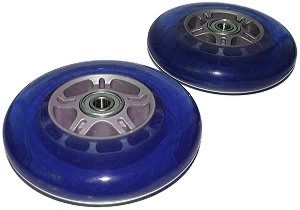 Blue Kick Scooter Wheel Set for Razor A, A2, AW, and Pro plus Pulse Krusher, Krusher Pro, KR-2, and Spike Kick Scooters 