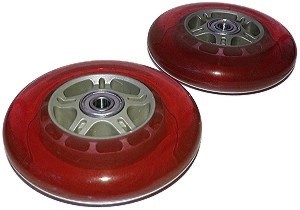 Red Kick Scooter Wheel Set for Razor A, A2, AW, and Pro plus Pulse Krusher, Krusher Pro, KR-2, and Spike Kick Scooters 