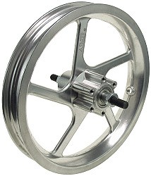 Currie Ezip Electric Scooter 12-1/2" Front Wheel with Axle and Hardware 