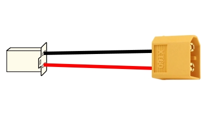 2 Terminal 2.8mm Male Connector to XT60 Female Connector Adapter 