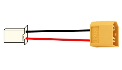 2 Terminal 2.8mm Male Connector to XT60 Female Connector Adapter 
