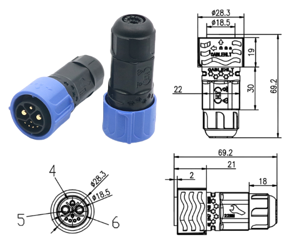 Electric Scooter and Bicycle Lithium Battery Charger Plug CNX-80126 
