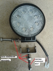 8 LED Replacement Headlight for eGO Electric Scooter 