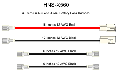 Battery Pack Wiring Harness for X-Treme X-560 and X-562 Electric Scooter 