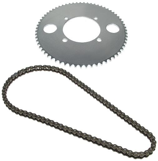 3 MPH Top Speed Increase Rear Sprocket and Chain for KIT-MX24450 Series Kits 