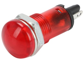 12 Volt Red LED Power Indicator Lamp for 10mm Hole 