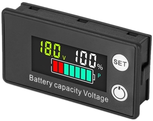 8-100 Volt DC LCD Digital Voltmeter with Battery Level Indicator 