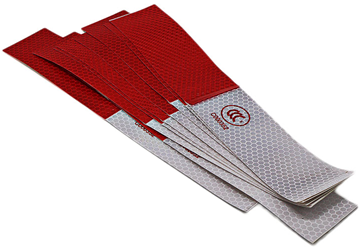 Red and White Peel and Stick Reflector Strip 