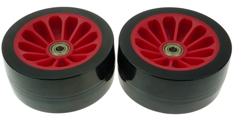Set of Two Wheels for Four-Wheel Kick Scooters 115X50 80A Red 
