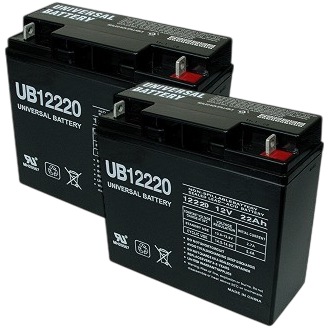 Two Quantity 12 Volt 22 Ah Batteries with USPS Priority Mail Flat-Rate Shipping (Price Includes $39.20 USPS Priority Mail Flat-Rate Shipping Fee) 