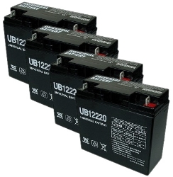Four 12 Volt 22 Ah Batteries with USPS Priority Mail Flat-Rate Shipping (Price Includes $78.40 USPS Priority Mail Flat-Rate Shipping Fee) 