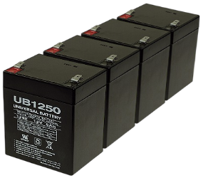 Four Quantity 12 Volt 5 Ah Batteries with 12 Month Warranty (Price Includes $19.60 USPS Priority Mail Flat-Rate Shipping Fee) 