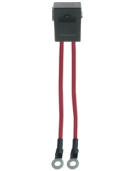 ATO Fuse Holder with 12 Gauge Red Wire and 5mm Ring Terminals 