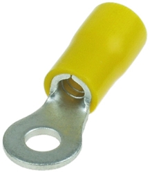 Yellow Insulated #8 Ring Terminal Connector for 12-10 Gauge Wire 