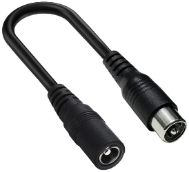 5.5mm x 2.1mm Coaxial Charger Plug to RCA Plug Battery Charger Adapter 