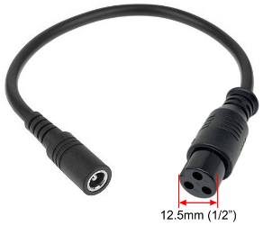 5.5mm x 2.1mm Coaxial Charger Plug to 3P Plug Battery Charger Adapter 