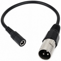 5.5mm x 2.1mm Coaxial Charger Plug to XLR Plug Battery Charger Adapter 