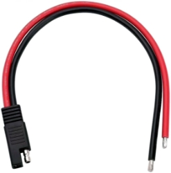 Heavy-Duty 12" Single 2-Prong Female Positive Connector with 10 Gauge Wire 