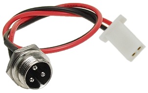 3 Pin Inline Charger Port with White Connector and 2.8mm Female Terminals 