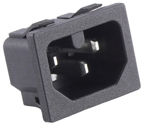 3 Pin with Groove Press-Fit House Charger Port with 3/16" Terminals 