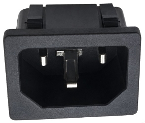 3 Pin 2V1H Press-Fit House Charger Port with 3/16" Terminals 