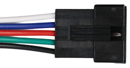 5-Pin Female Black Wire Connector with Wires 