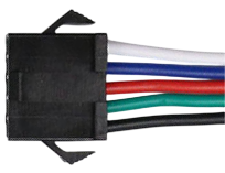 5-Pin Male Black Wire Connector with Wires 