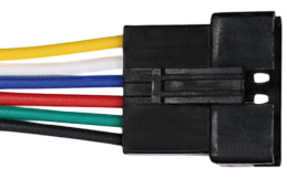 6-Pin Female Black Wire Connector with Wires 