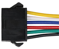 6-Pin Male Black Wire Connector with Wires 
