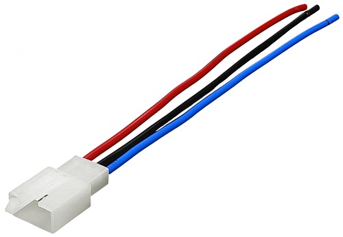 2.8mm Female Connector with Wires, 3 Terminal 
