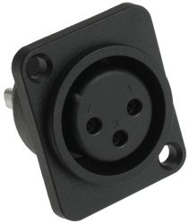 3 Pin Black Nylon XLR Charger Port 