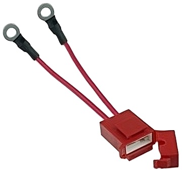 ATO Fuse Holder with 14 Gauge Red Wire and 5mm Ring Terminals 