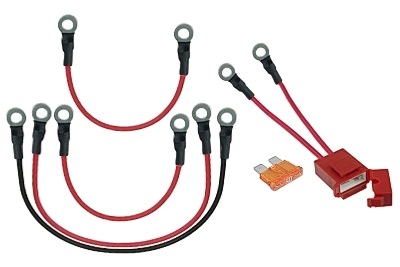 48 Volt Battery Pack Wiring Harness with Fuse Holder, 5mm ID Ring Terminals 