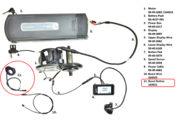 Boost Button for: IZIP E3 Dash, E3 Go, Protour, Vibe+ ; Raleigh: Retroglide, Sprint, Sprite, Tristar ; TransX Bikes (See Compatible Model Years in Description) 